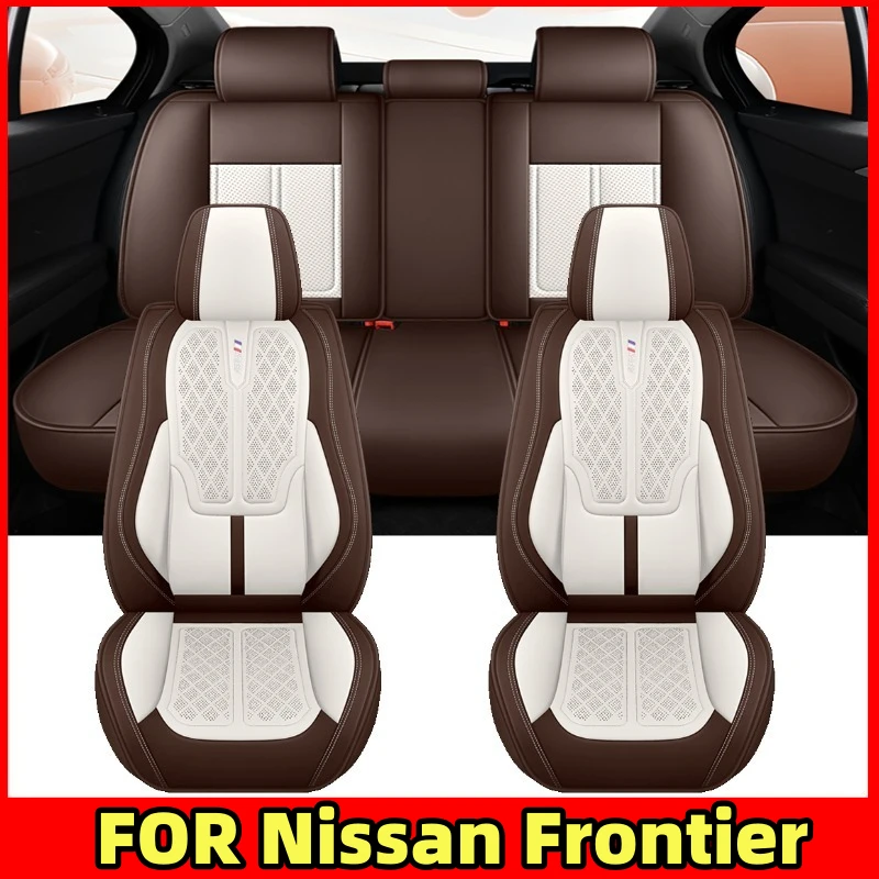 Car seat cover high-end Faux leather wear-resistant waist comfort full set 5-seat full wrap seat cover FOR Nissan Frontier