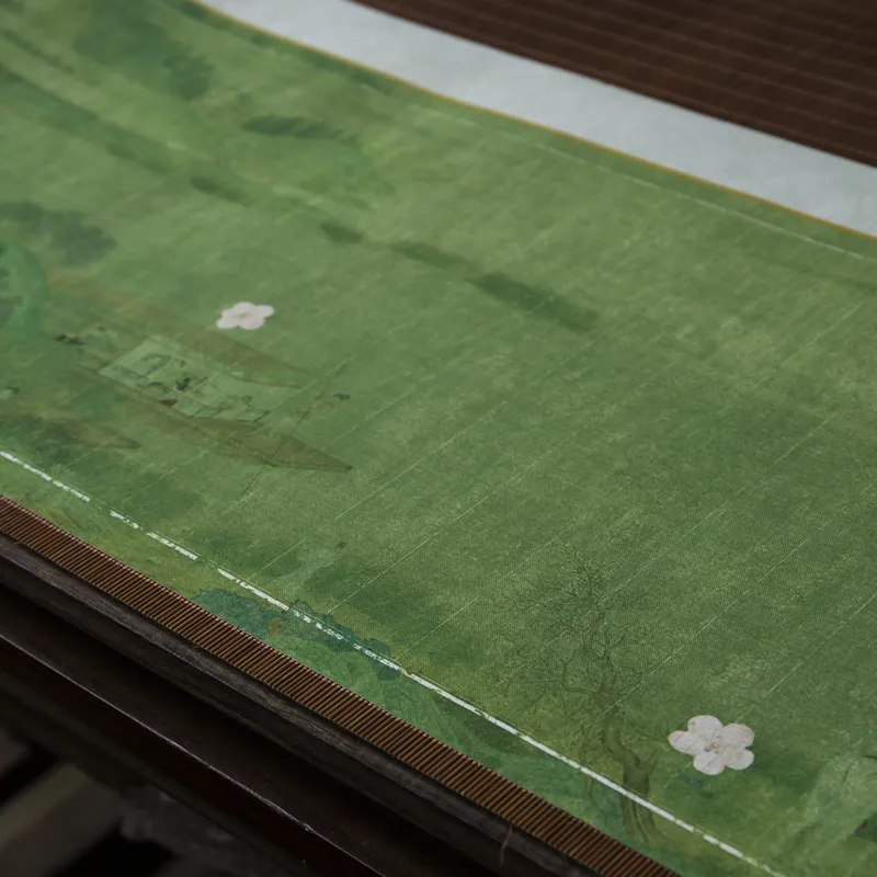 Wax Dyed Calligraphy Paper Roll, Pre-Printed Vertical Grids for Small Regular Script, Antique Rice Paper Scroll 34cm x 15m