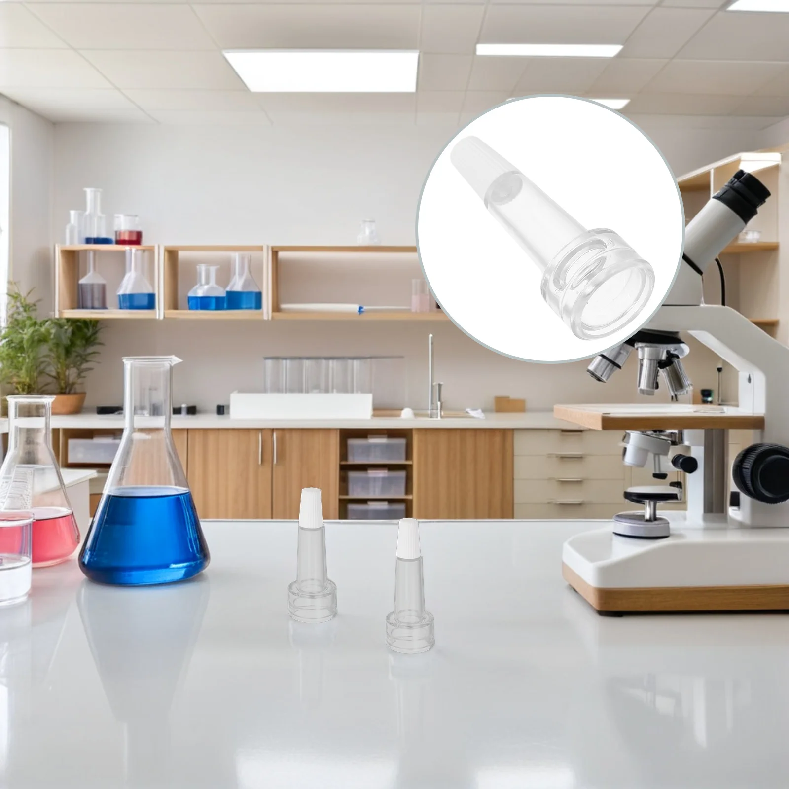 

100Pcs Vial Bottle Caps Transparent Ampoule Dispenser Lid Soft Tube Dropper Precise Liquid Distribution Vial Liquid Bottle Lid