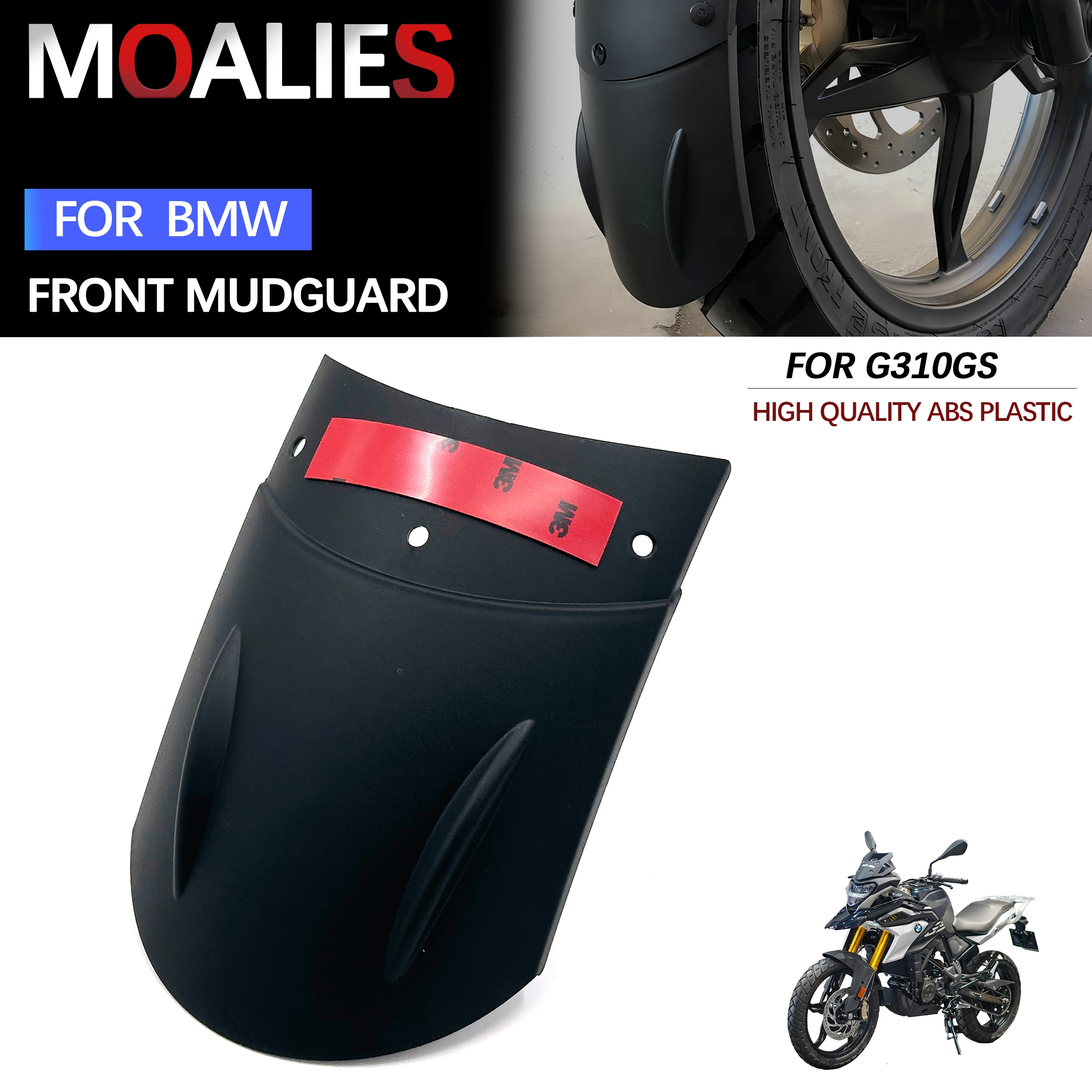

For BMW G310 R/GS G310GS G310R 2017-2022 2023 Black Fender Extender Protector Mud Splash Guard Cover Front Mudguard Extension