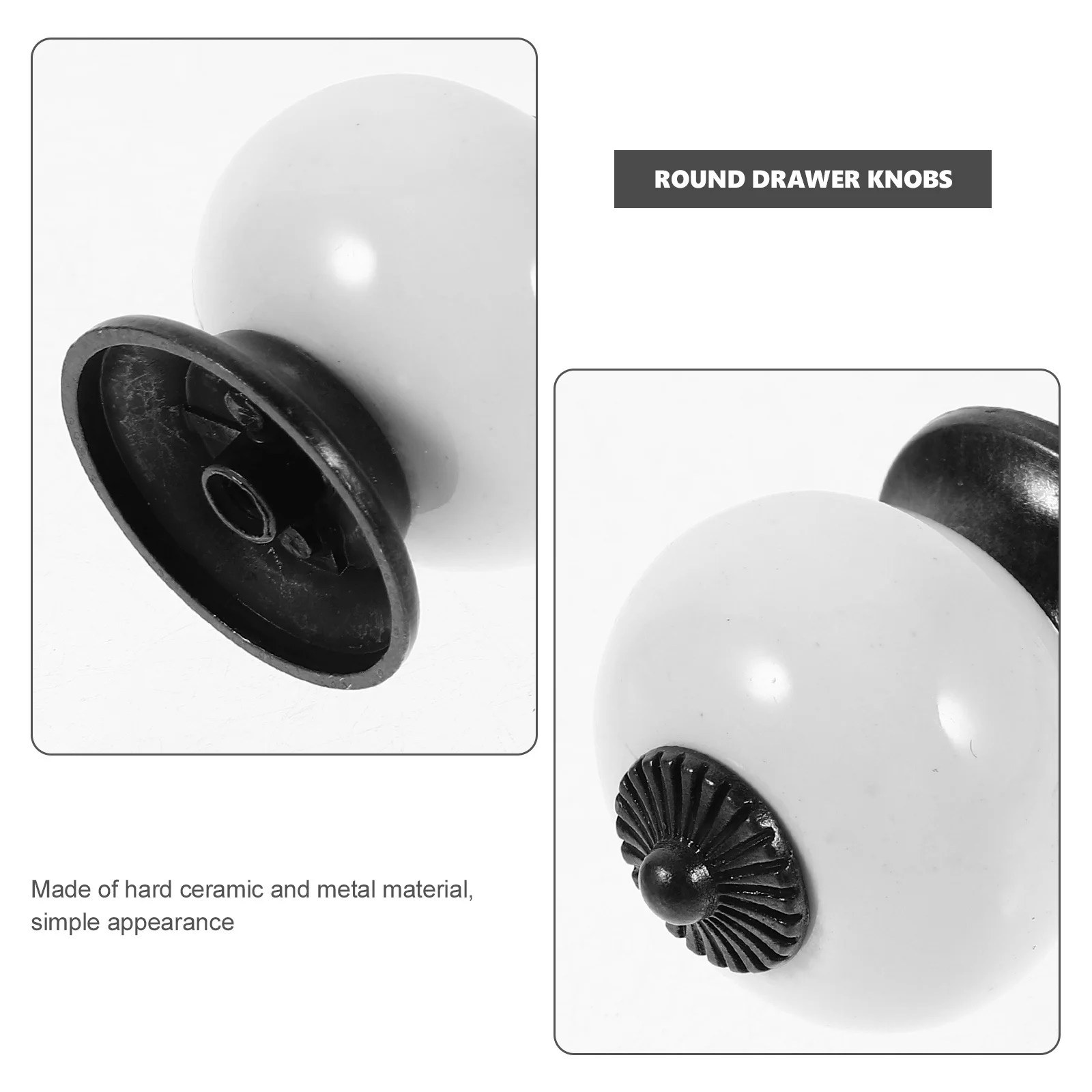 

5Pcs Round Ceramic Pull Handles Red Simple Durable Drawer Cabinet Door Knobs for Kitchen Furniture Round Door Knob