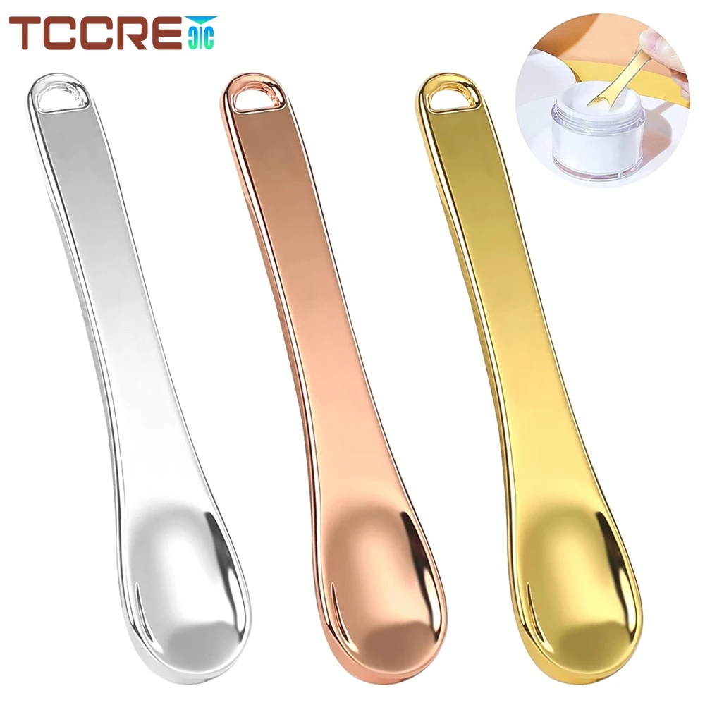 1Pcs Metal Eye Cream Applicator Eye Cream Mixing Spatula Scoop Anti Wrinkle Eye Massager Sticks Mask Spoon Women Skin Care