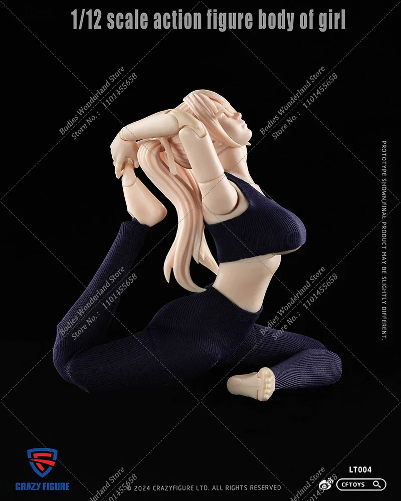 クレイジーフィギュア 1/12 超可動式関節人形 女の子ボディ アーティストペイントモデル 服と靴付き 6インチアクションフィギュア対応