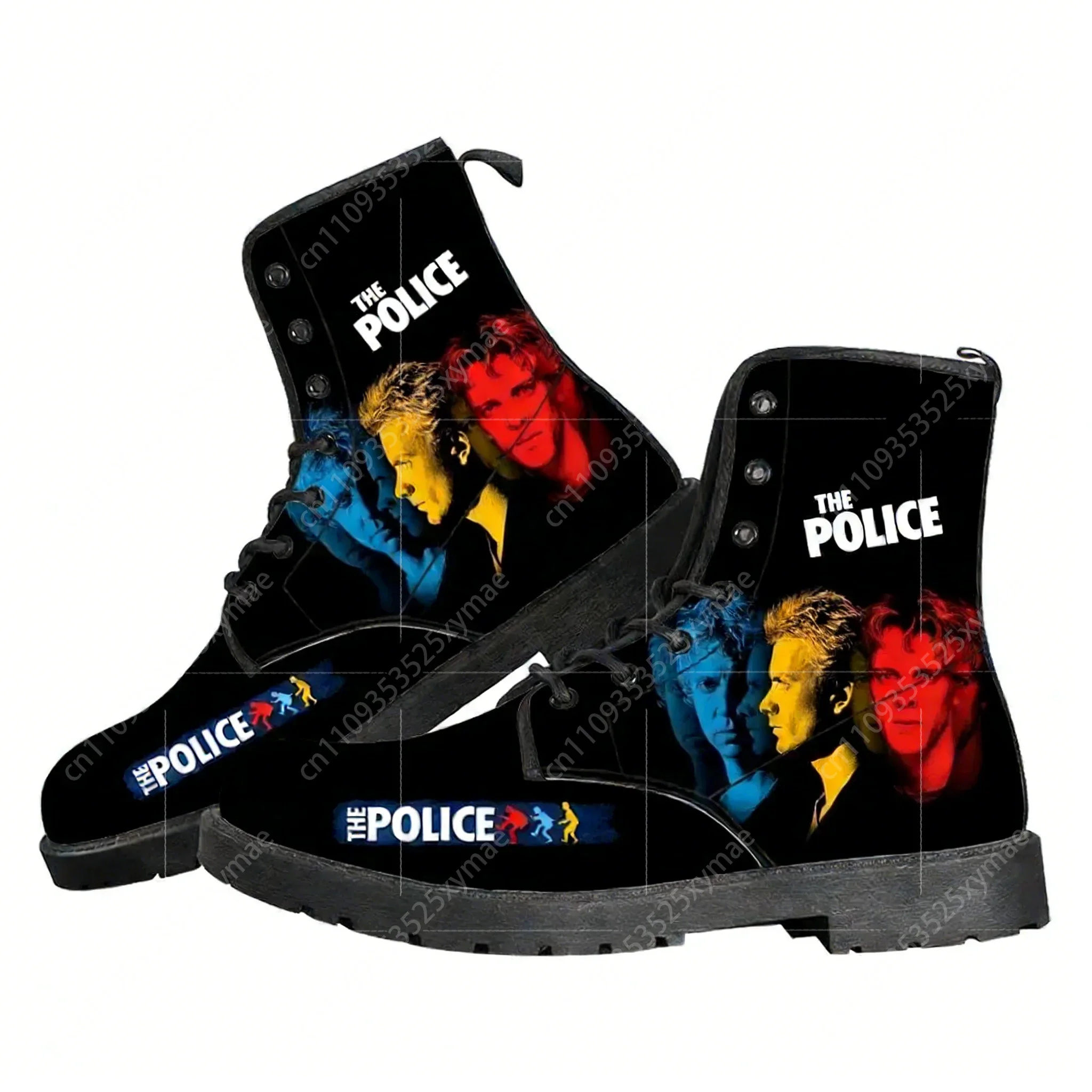 

The Police Rock Band Casual Boots Mens Womens New Wave Reggae Rock Teenager Shoes Outdoor Fashion Boot Outdoor Custom Boots