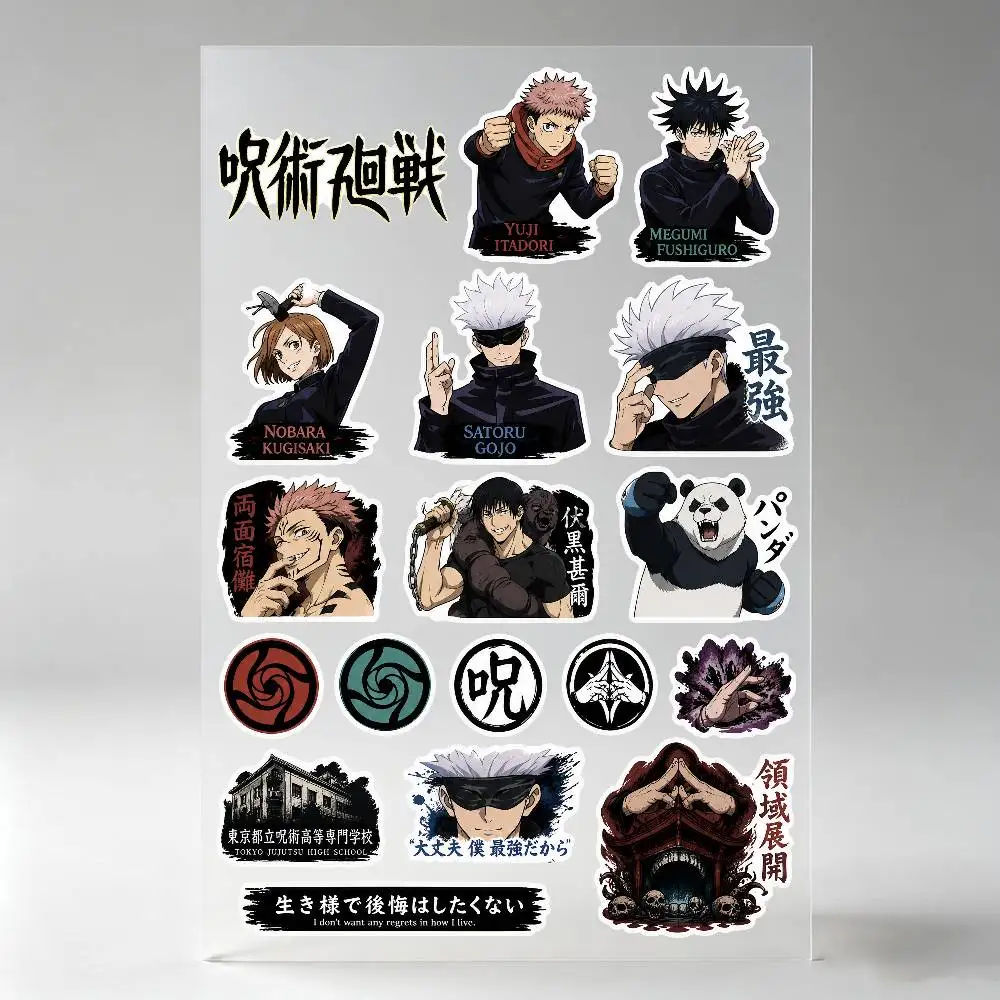 Anime J-JujutsuS K-Kaisens Stickers Auto Body Bumper Windows Motorcycle Laptop Walls Vinyl Decal Car Tuning Accessories