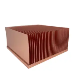 Pure Copper Heatsink for industrial equipment Skiving Fin Heat sink 80x80x40mm