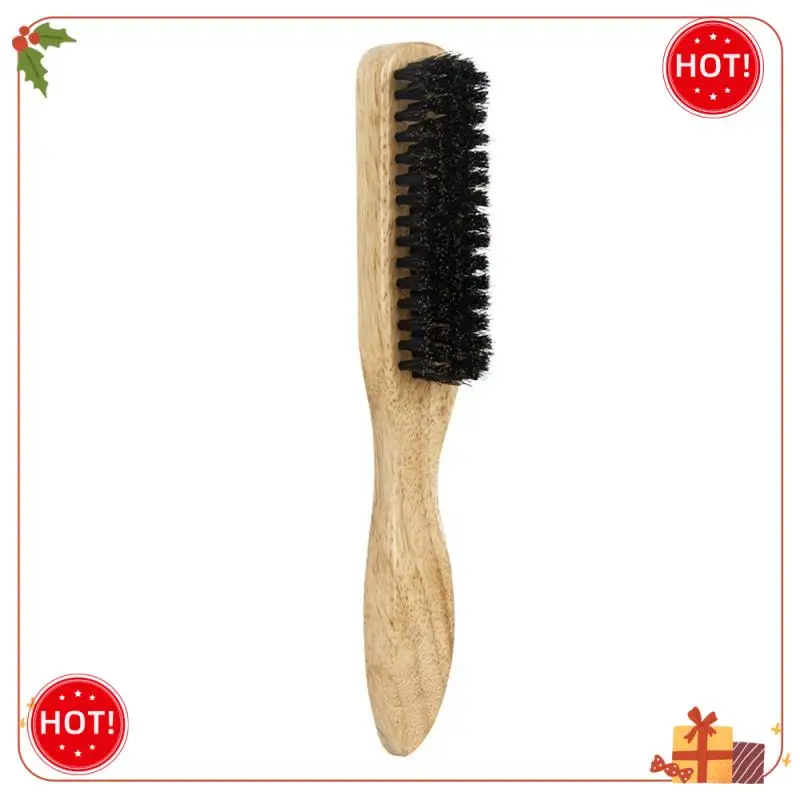 ABLE-猪毛ブラシ、理容ひげブラシ、女性と男性用ヘアブラシひげブラシイエロー