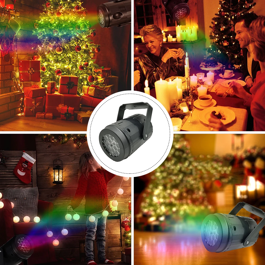 1 قطعة عيد الميلاد ضوء الإسقاط LED الزخرفية فيبي مصباح ل داخلي جو الحفلة الروتاري العارض ندفة الثلج نمط المرحلة