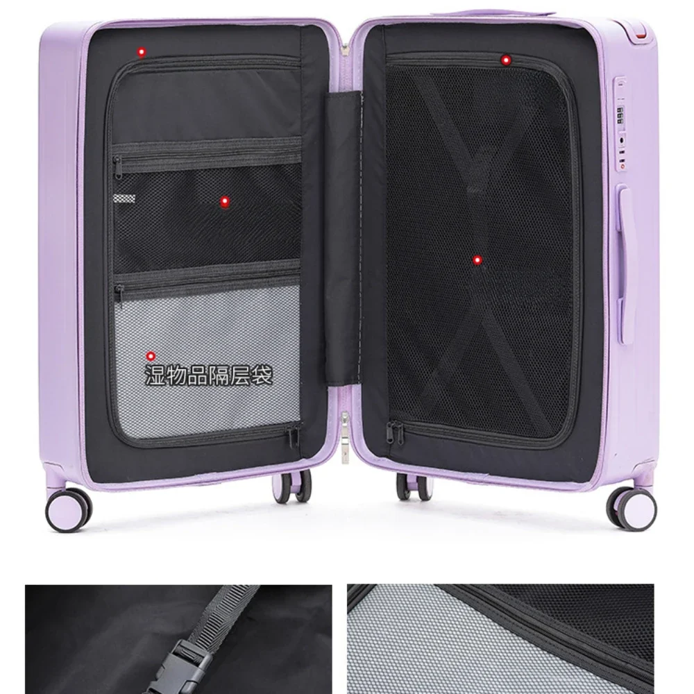 20 26 inch Wide Pull Luggage Rod Box Zipper Suitcase Password Boarding Box Universal Wheel Trolley Case Suitcases Handheld Bag