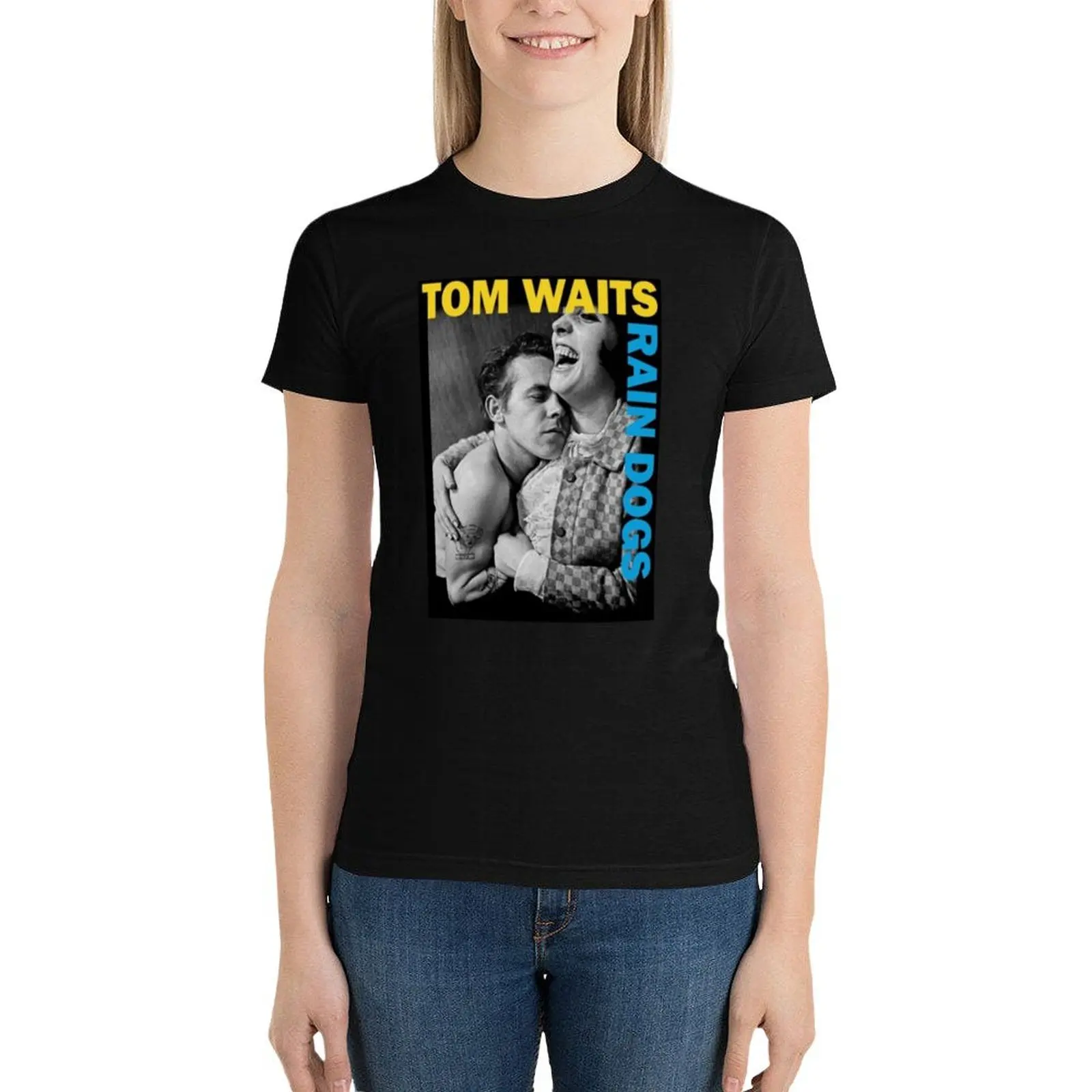 TOM WAITS RAIN DOGS t-shirt summer top summer top Woman fashion