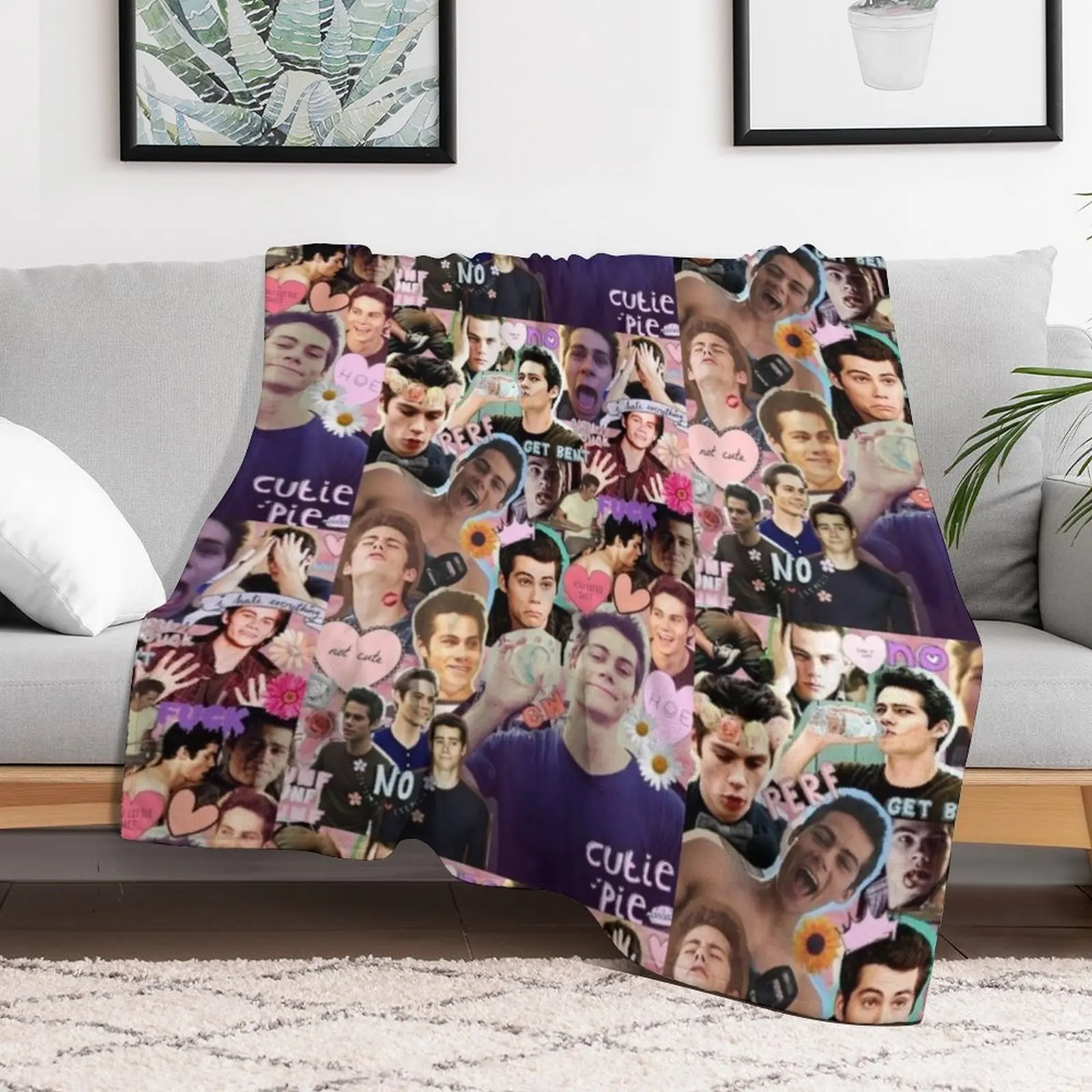 Dylan O’Brien collage Throw Blanket Luxury Brand Decorative Sofas Plaid Shaggy Blankets