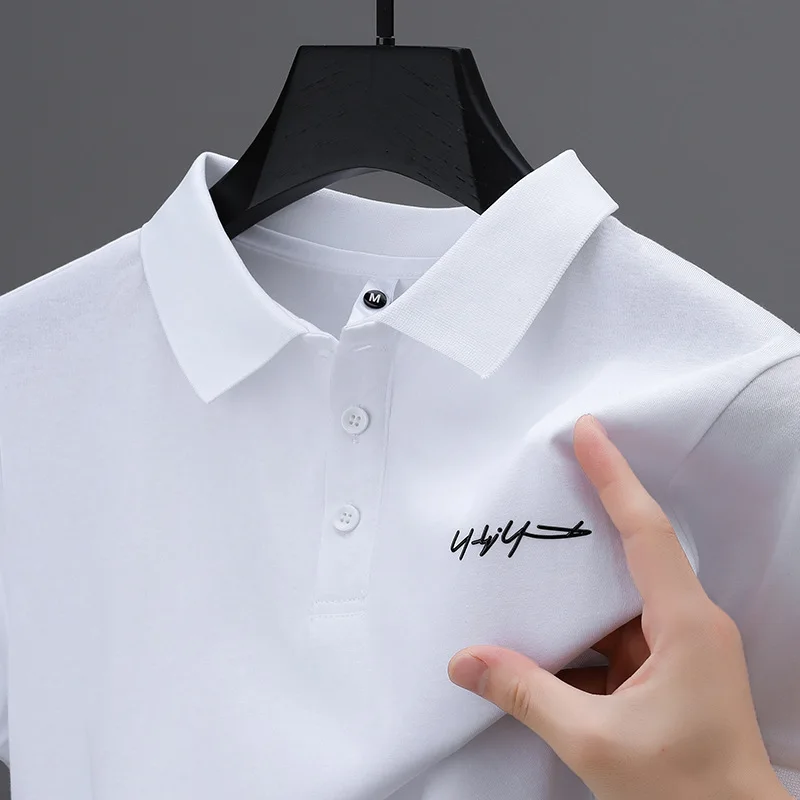 2025 Summer Thin Short sleeved T-shirt Men's Trendy Brand Handsome Japanese Loose Casual Versatile Fashion Polo Top EK-6602