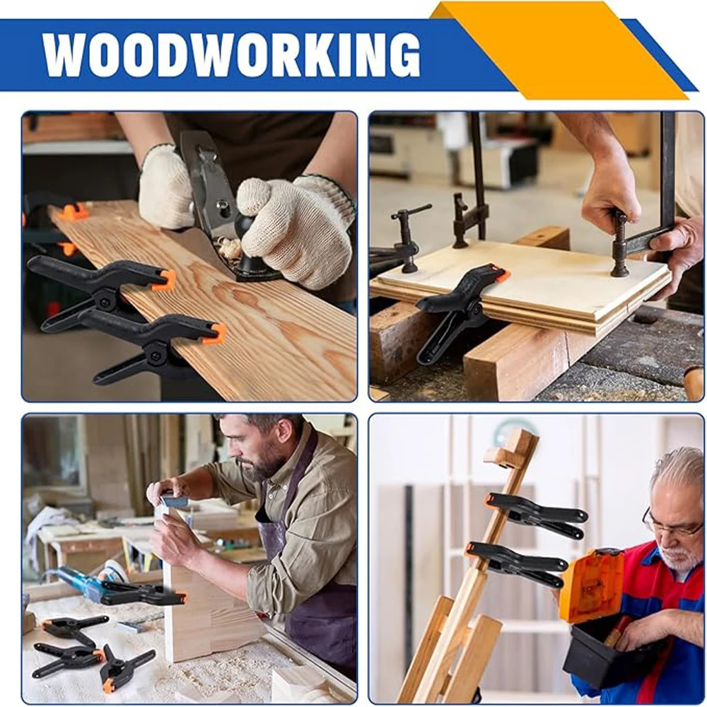 Пружинные зажимы для тяжелых условий эксплуатации для деревообработки, зажимы для фона, арка для воздушных шаров, 3-дюймовые пластиковые маленькие зажимы для фотостудии, плотник