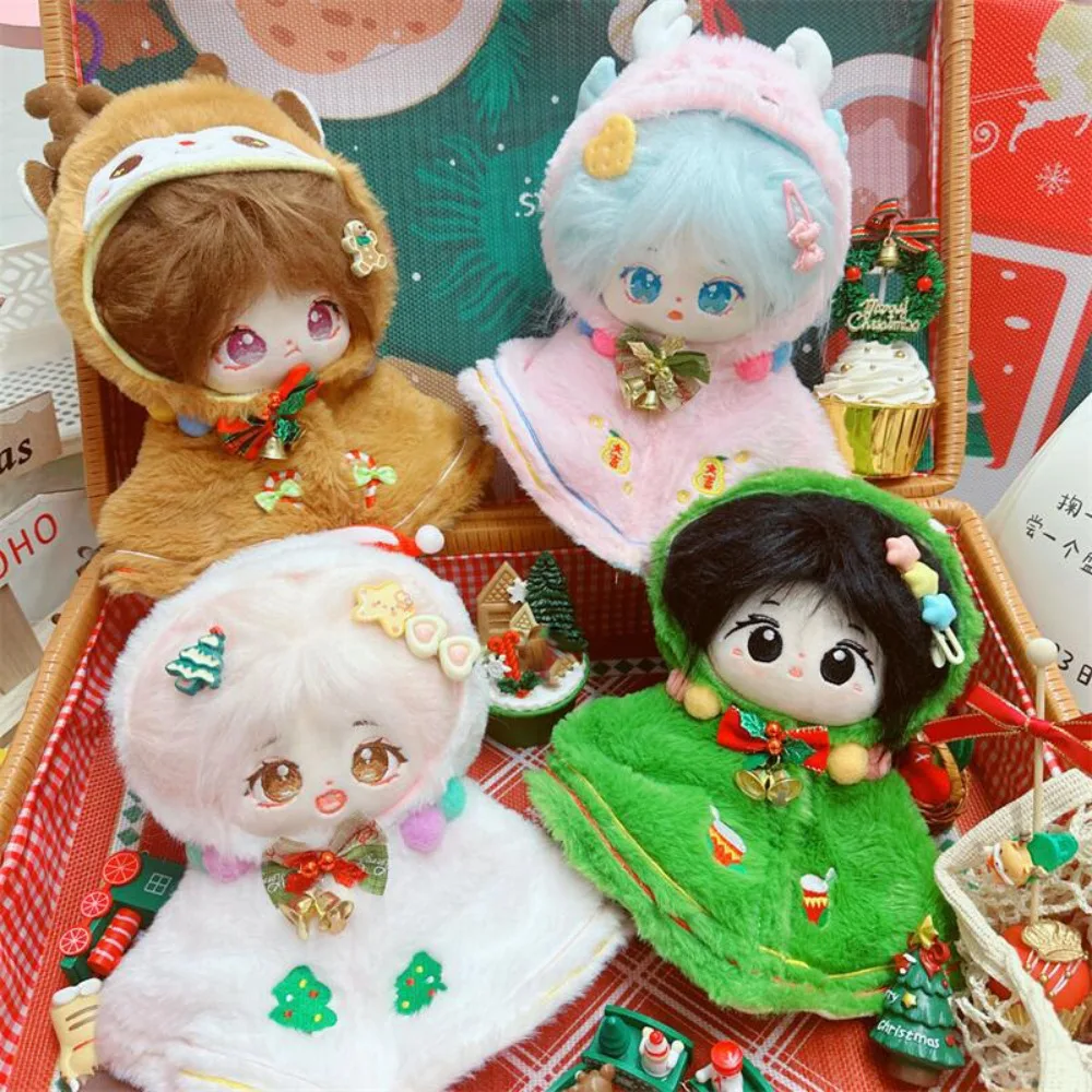 Christmas Shawl 20CM Cotton Doll Clothes Snowman Replacement Stuffed Doll Clothes Suit Changing Outfit Plush Toys Clothes