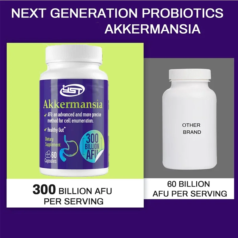 300 billion AFU live probiotics, suitable for GLP-1, digestive, intestinal, immune, and overall health, 60 capsules