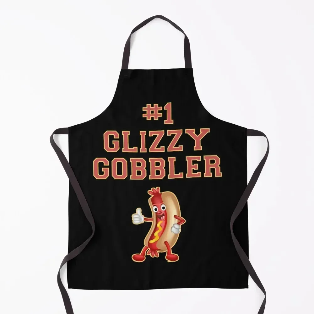 

#1 Glizzy Gobbler Number One Hot Dog Weiner Eater Apron Utensils For Kitchen Korean Things For The Kitchen painting Apron