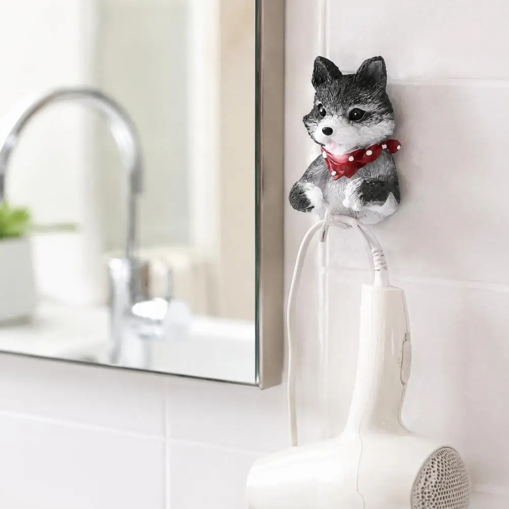 Cute Puppy Power Cord Organizer Cable Management for Chargers Puppy Power Outlet Hook Self-adhesive Wall Mounted for Chargers