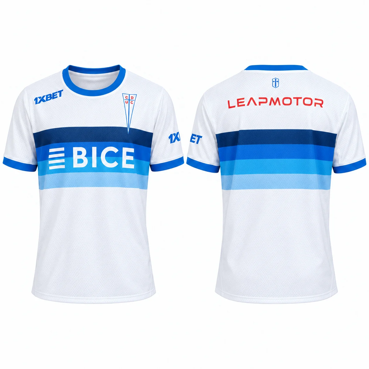 2026-27 Universidad Catolica Home Football Jersey Men Women Kids White Blue Short Sleeve Breathable Quick-dry Mesh Soccer Shirt