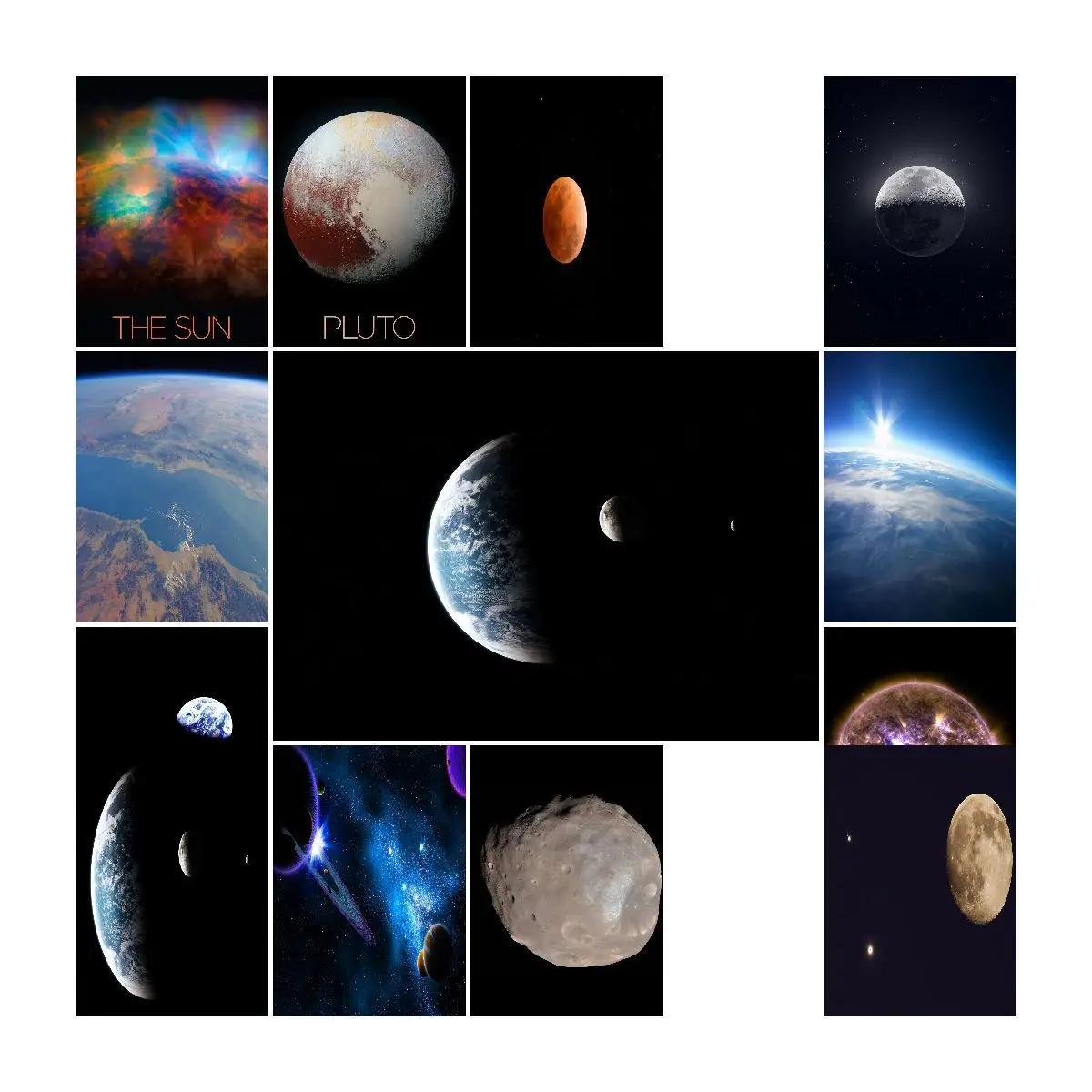 Space Collection Passion Series Earth and Moon Wall Art Poster  Astronomical Prints for Home Decor  Interior Design