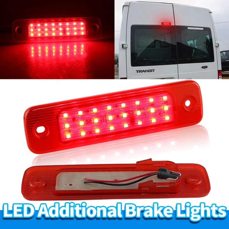 LED Third High-Level Mount Brake Reverse Light FOR Ford Transit Tourneo MK7 Minibus Passenger Van 2006-2014 1519539 LED Red Lens