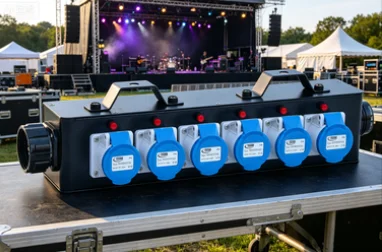 

Socapex To CEE Power Distribution Box 6*16A 3P CEE Output Portable Stage Power Distributor For Small Stage Lighting Equipment