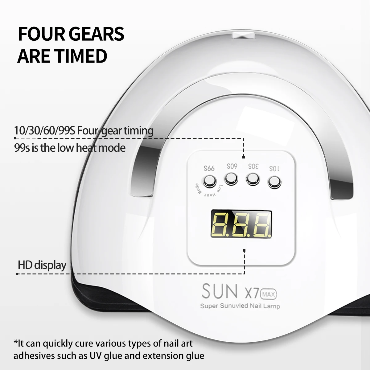 Lampe à ongles à double Source de lumière, 66 perles, sèche-ongles UV haute puissance pour tous les vernis à ongles Gel, lumière de photothérapie LED pour Salon de manucure