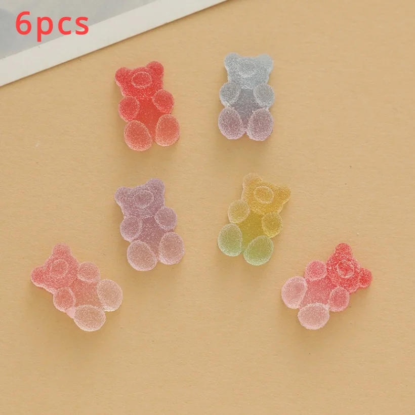 6pcs Mini Bear Magnets, Set of 6 for The Fridge, Adorable Cartoon Designs Made of Resin, Ideal for Decorating Photos And Notes