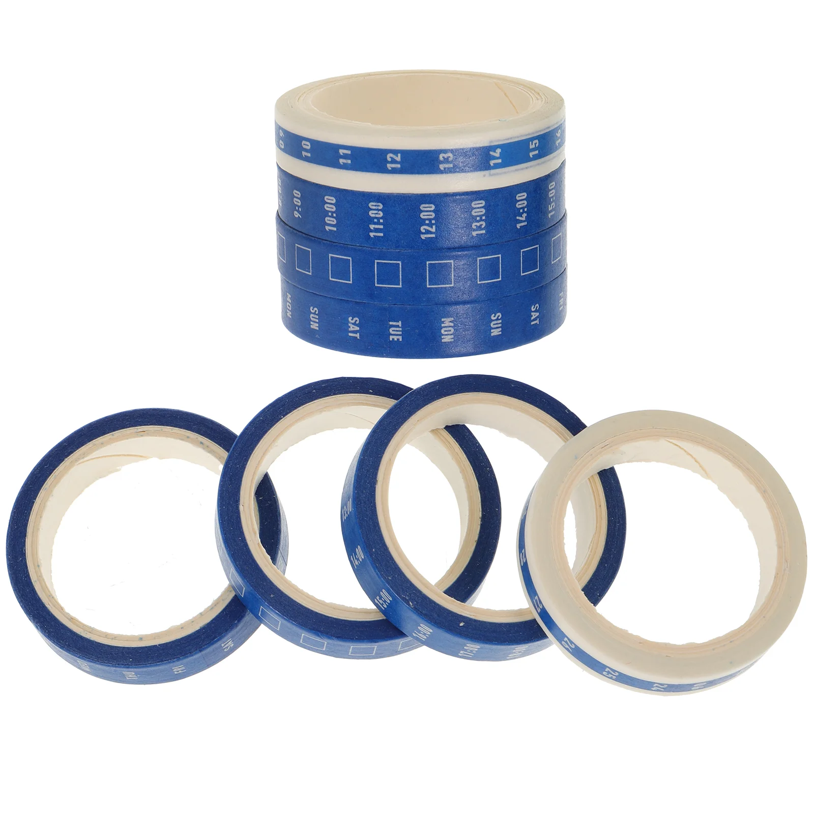 

8 Rolls Masking Decorative Tape Adhesive Scrapbook Sky-blue Planning Stickers