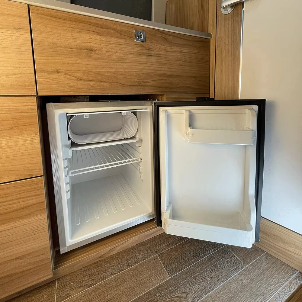 

Hot Selling 50 Liter Mini Metal Fridge 12V Built-In Car Freezer For Camping Truck Rv Boat