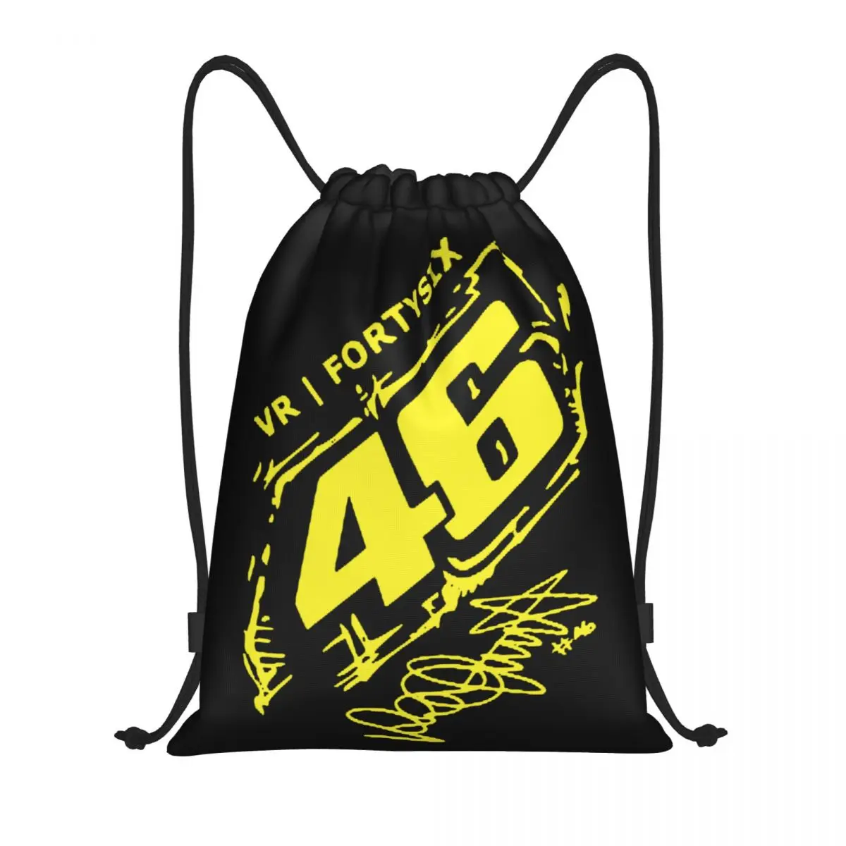 Rossi Drawstring Backpack Sports Gym Bag for Women Men Motorcycle Racing Training Sackpack