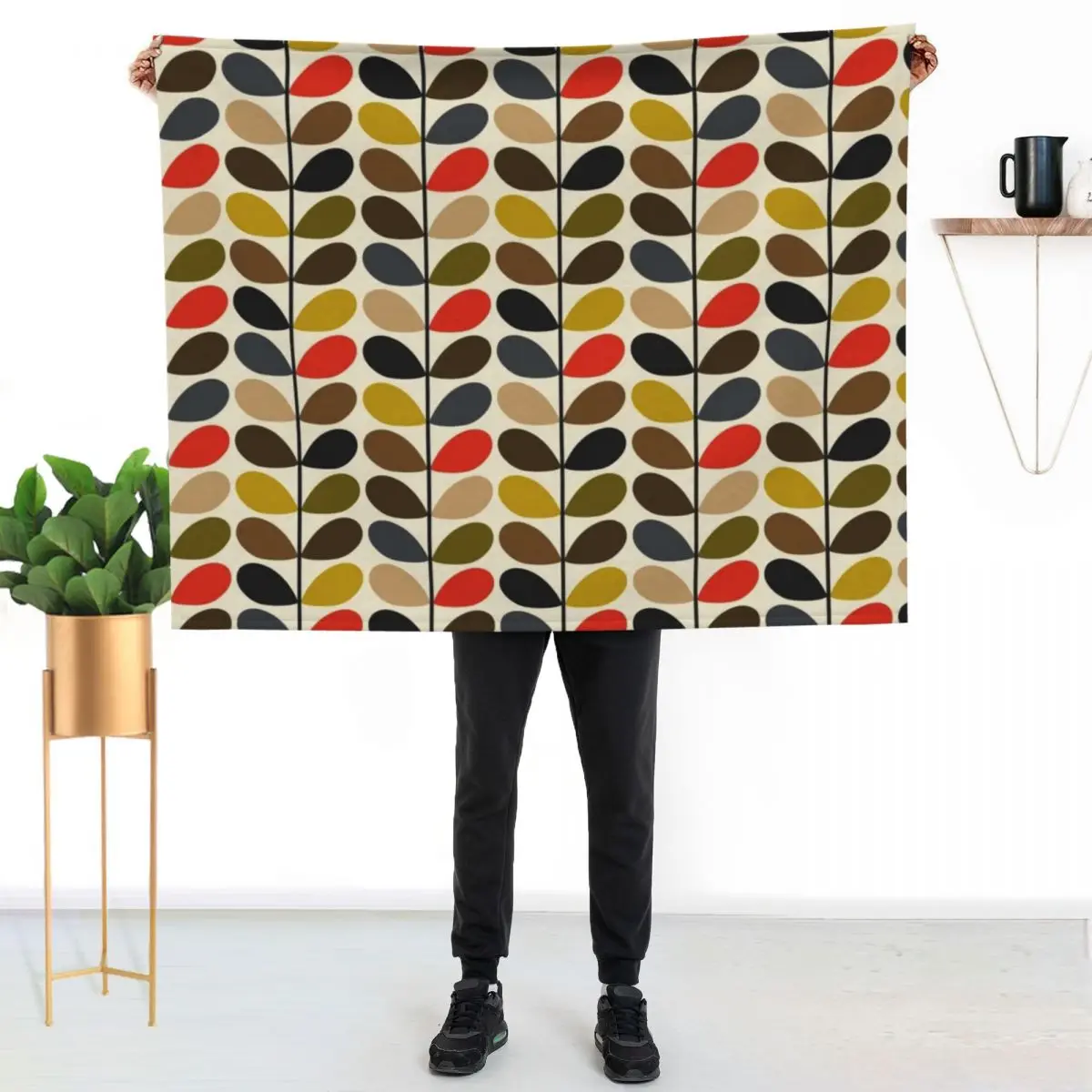 

Orla Kiely Throw Blanket Travel Size Cozy Blanket for Plane Train