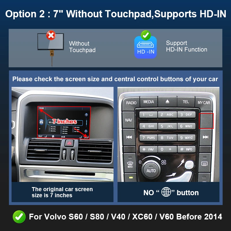 Draadloze CarPlay Android Auto Box 5G Upgrade Versie Voor Volvo V40 V60 XC60 S60 V70 XC70 S80 2010-2014 OEM Microfoon Accessorie