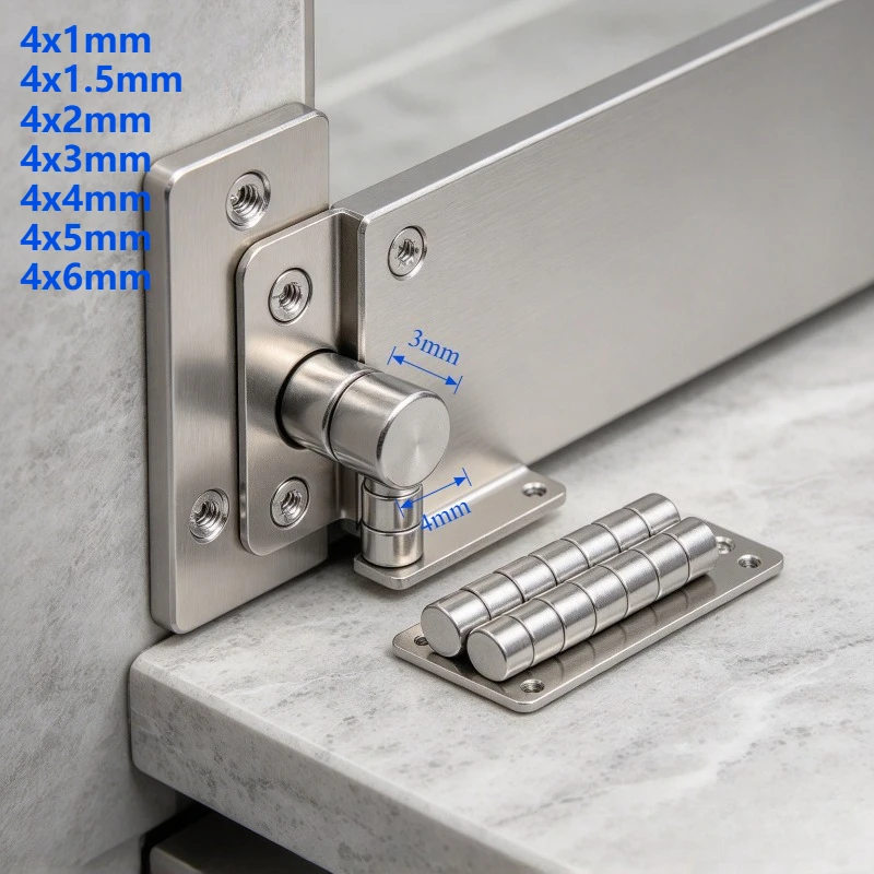 N35 Mini Round Disc Neodymium Magnet Bulk, 4x1 4x1.5 4x2 4x3 4x4 4x5 4x6mm NdFeB Permanent Magnets for Industrial & DIY Projects