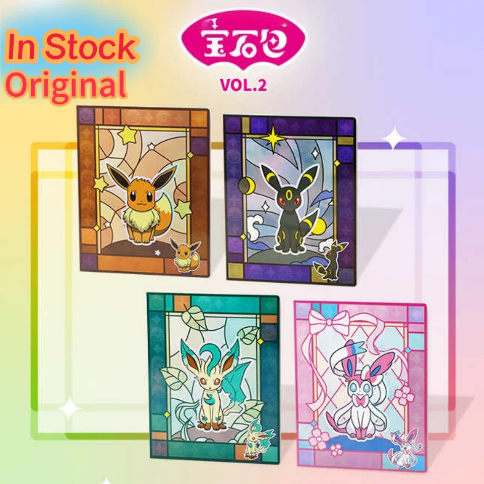 

﻿ In Stock Original PTCG Card Book Chinese Gem Pack Vol2 Seriesd Gift Sylveon Leafeon Umbreon Eevee Card Collection Brochure TCG