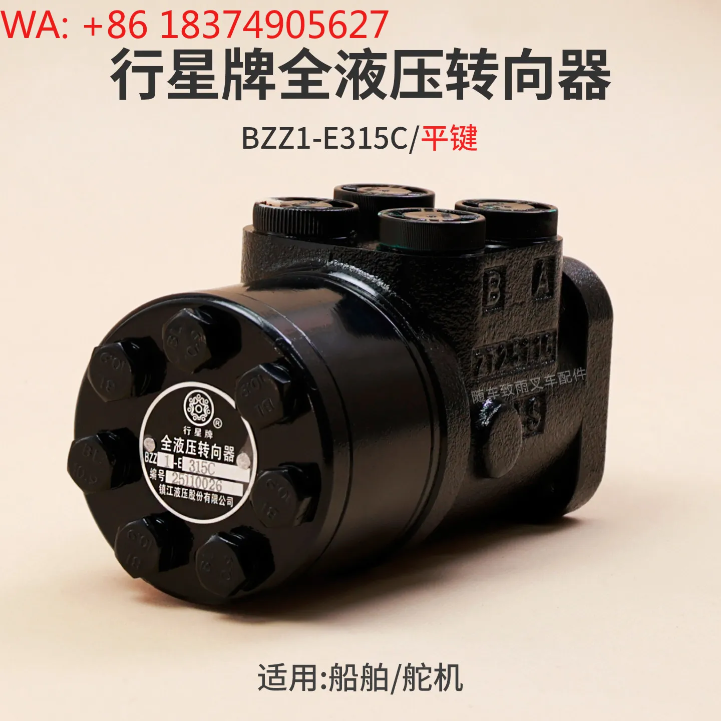 Full hydraulic steering gear BZZ1-E315C flat key steering gear