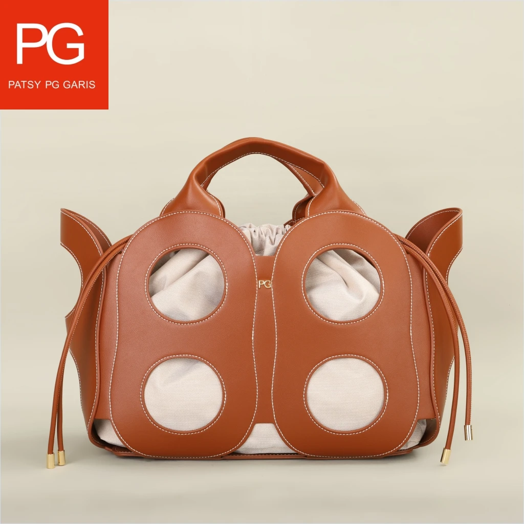 PG PATSY GARIS Luxury Designer Brand Women's Handbag Fashion Hollow Design Single Shoulder Handbag Suitable for Women Style