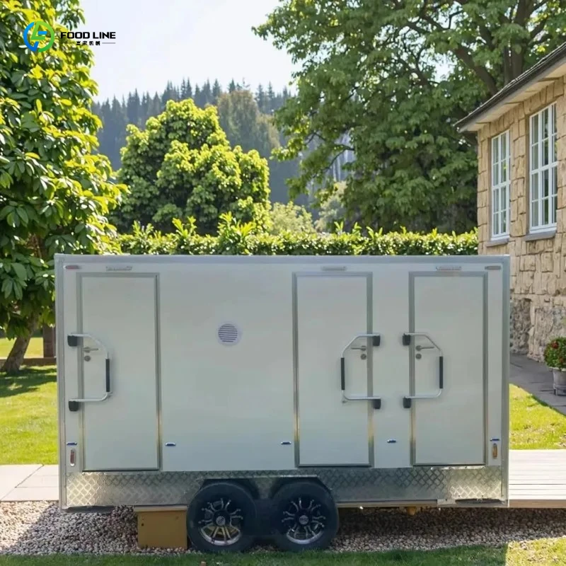ADA Luxury Restroom Shower Portable, Toilet Trailer Heating Ventilation System, for Events Camping Construction Work