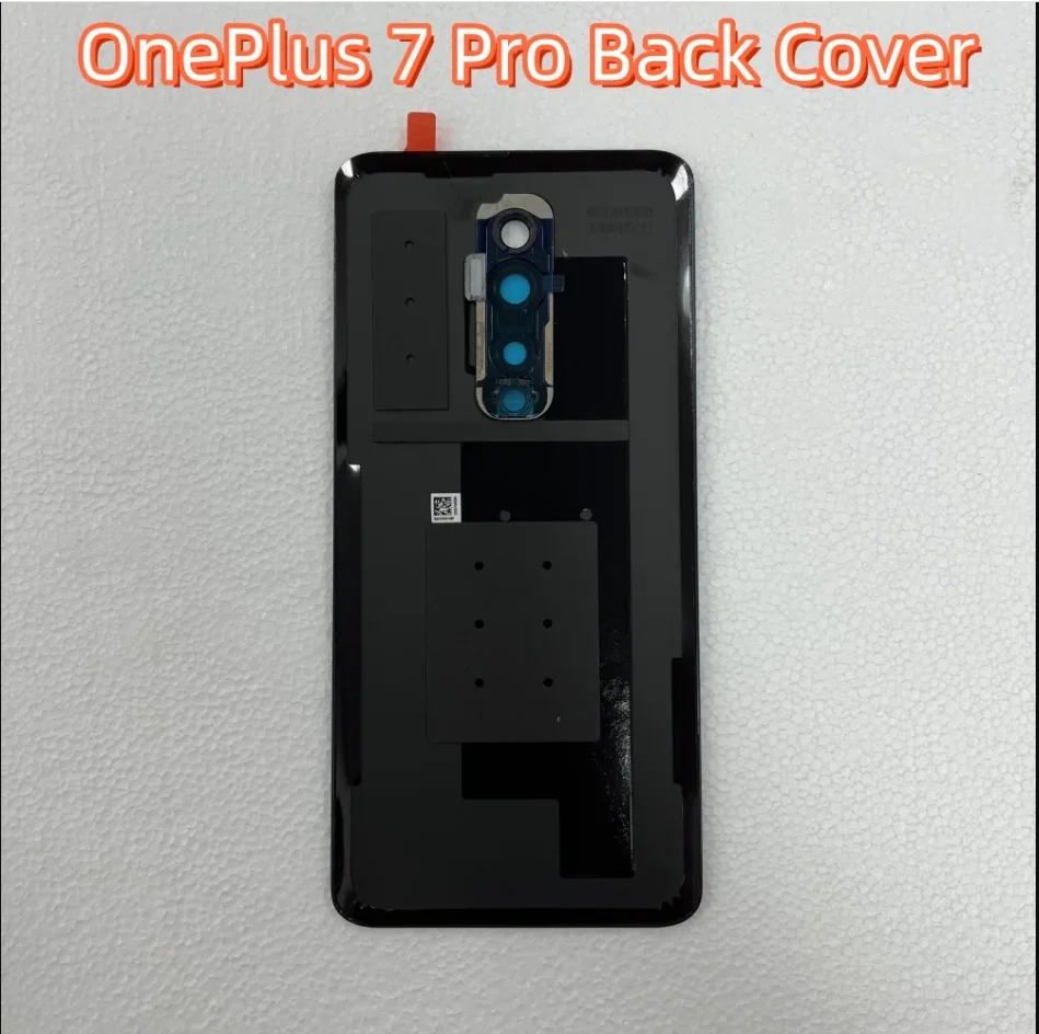 For Oneplus 7 Pro Glass Back Battery Cover Rear Door Housing Panel Case One Plus 1+ 7 pro With Camera Len+Adhesive Replace