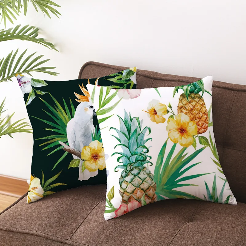 Nordic Ins Tropical Plant Pillow Cover Home Furnishings Office Printed Cushion Pillow Pillow Cover