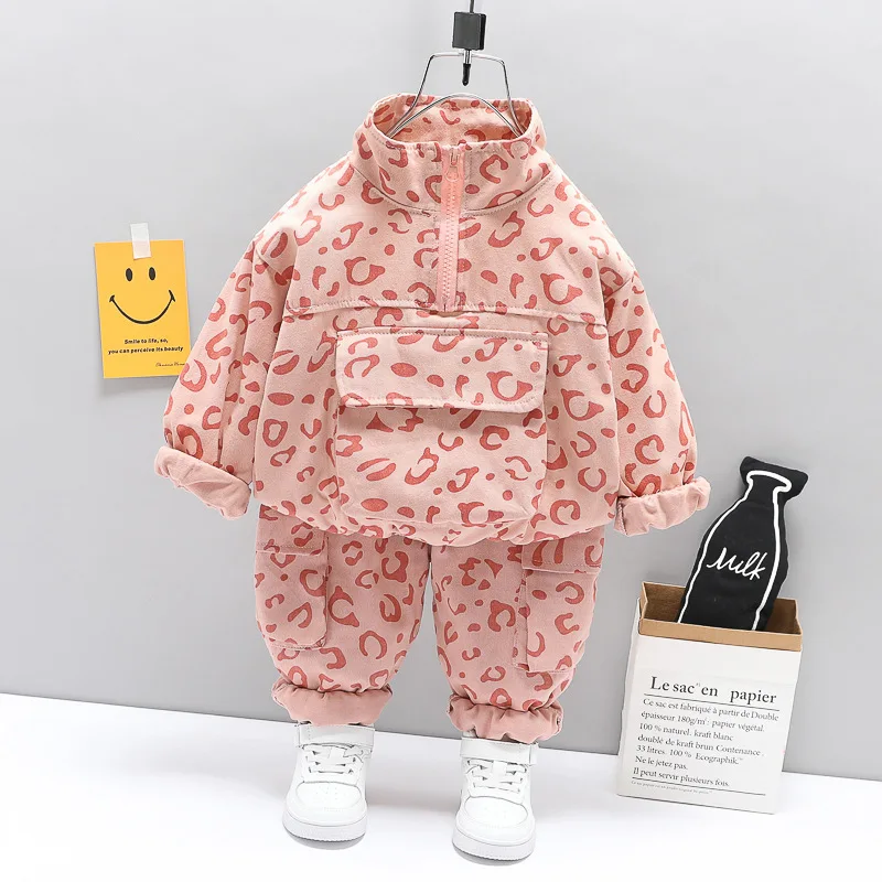 Ropa de moda para niños, chaqueta y pantalones para bebés, chándal de algodón para niños pequeños, conjuntos de 2 piezas, primavera y otoño, novedad