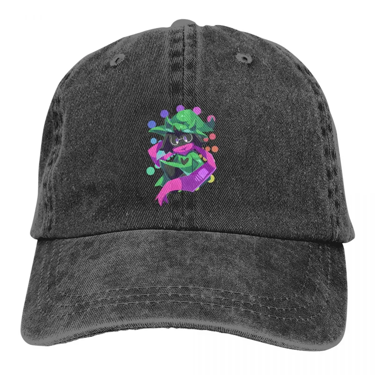 

Washed Men's Baseball Cap Circle Ralsei Trucker Snapback Caps Dad Hat Deltarune Golf Hats