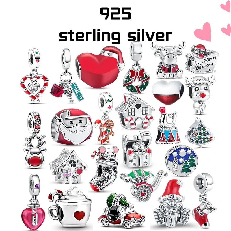 

Праздничный Шарм Стерлингового Серебра 925 Рождественский Колокольчик Троянские Конфеты Подвески Бусины Подходит Оригинальный Браслет Ожерелья Изящные Ювелирные Изделия DIY Подарок