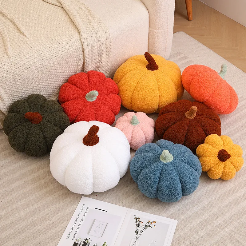 

2025Hot Sale Vegetable Pumpkin Plush Toys Soft Cozy Colorful Pumpkin Throw Pillow Pretty Halloween Home Decor Nice Gift