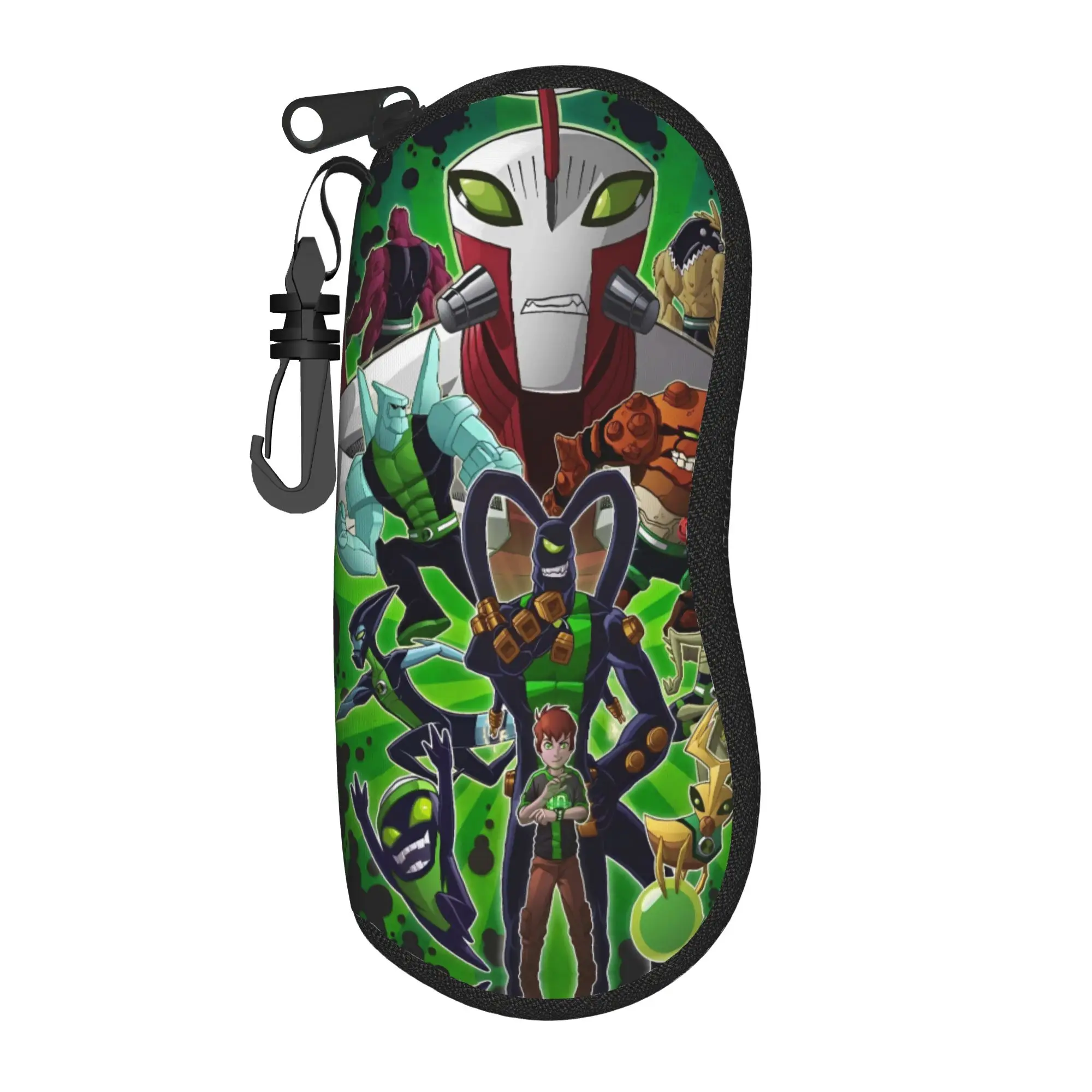 Ben 10 Hero Time Stories Fuzzy Glasses Case Men Women  Sunglasses Pouch Soft Print Eyewear Storage Convenient Glasses Box