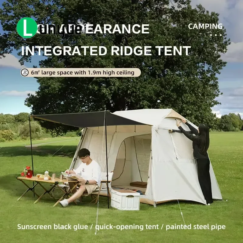 Luxurious Spacious Yurt Tent Waterproof Breathable Wide Skylights For Family Camping Backyard Beach Picnics Durable Shelter