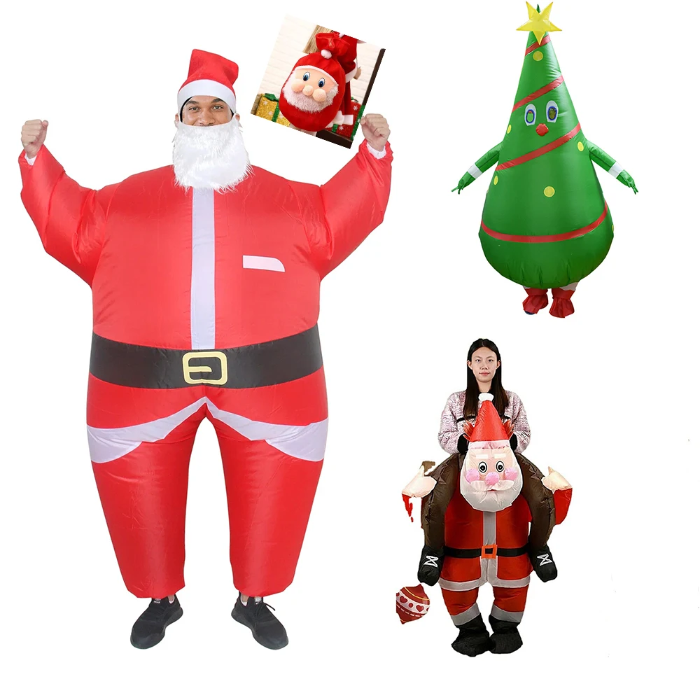 

Christmas Adult Santa Claus Christmas Tree Snowman Inflatable Costumes Suits Halloween Anime Purim Cosplay Fancy Party Costume