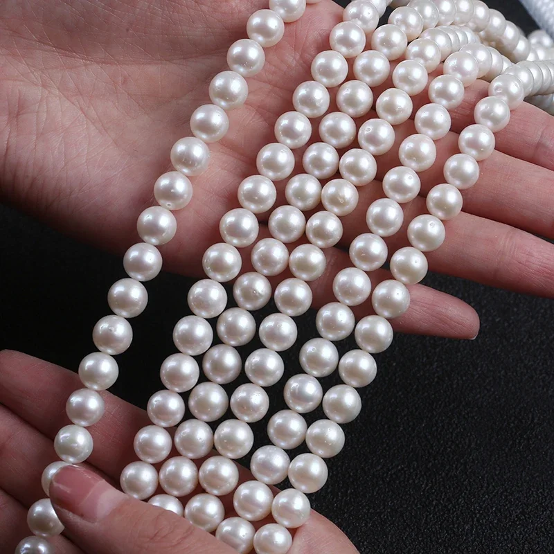 

8-9mm White Chinese Akoya Pearls Strand For Jewelry Making