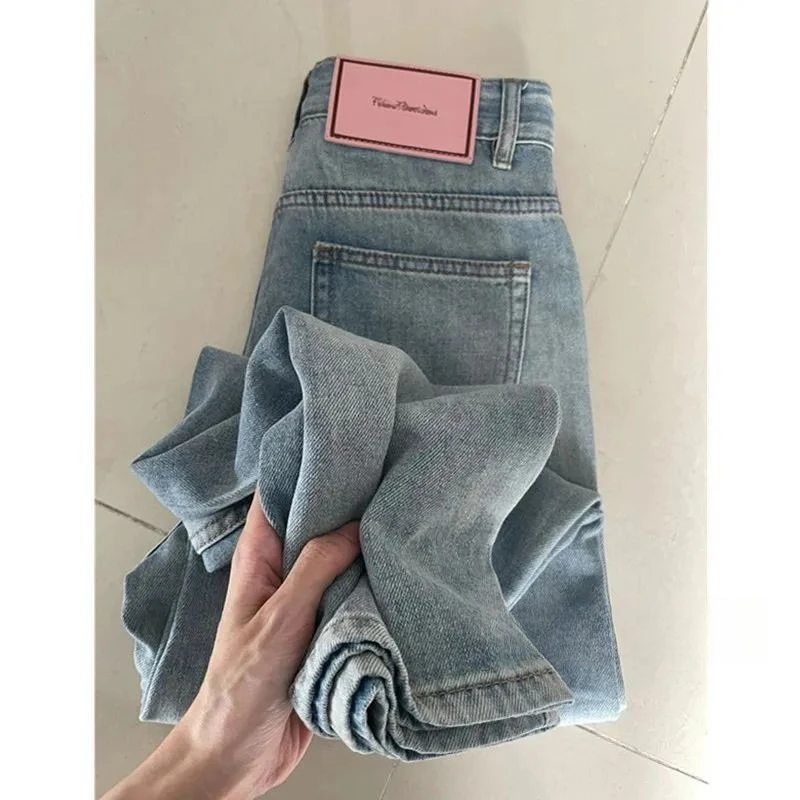 Women Wide Leg Baggy Jeans Lady Vintage Y2K Punk Low Rise Waist Loose Denim Pants Streetwear Fashion Trashy Long Skater Trousers