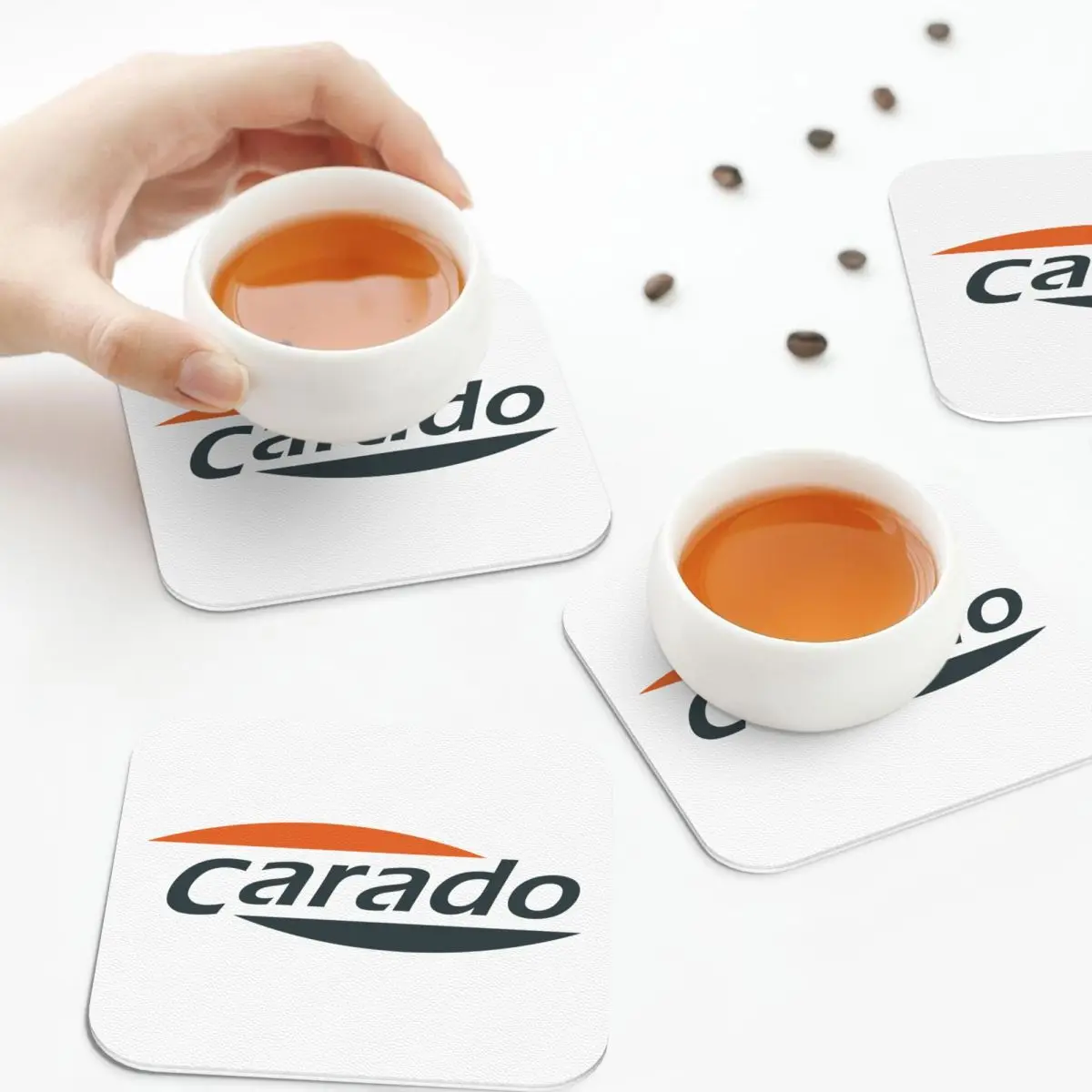 

Carado Logo Coasters Kitchen Placemats Waterproof Insulation Cup Coffee Mats For Decor Home Tableware Pads Set of 4