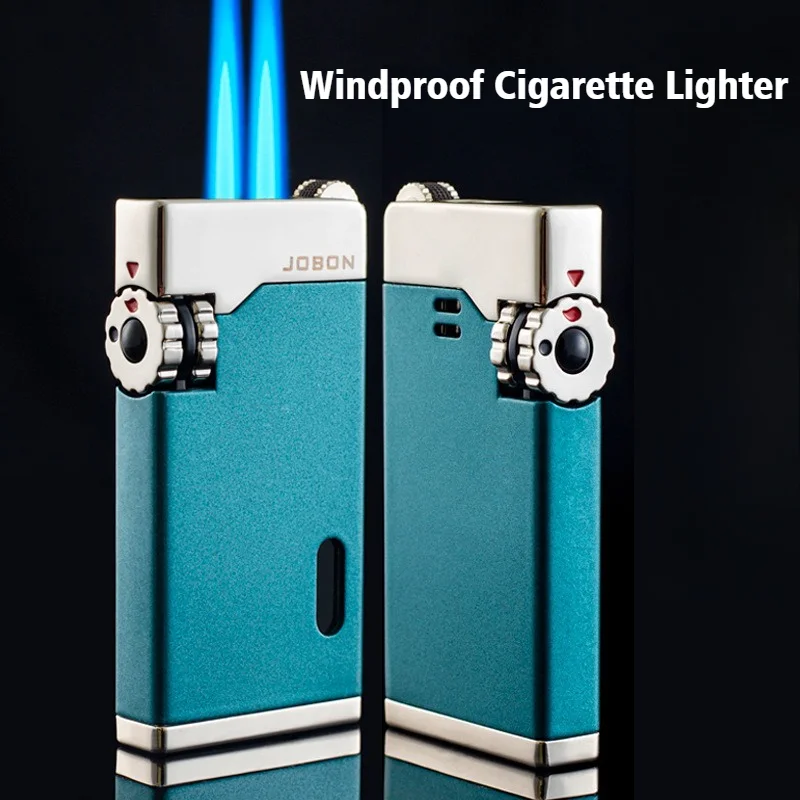 

2025 New Windproof Blue Flame Double Fire Grinding Wheel Metal Lighter Smoke Inflatable Cigarette Lighters & Smoking Accessories